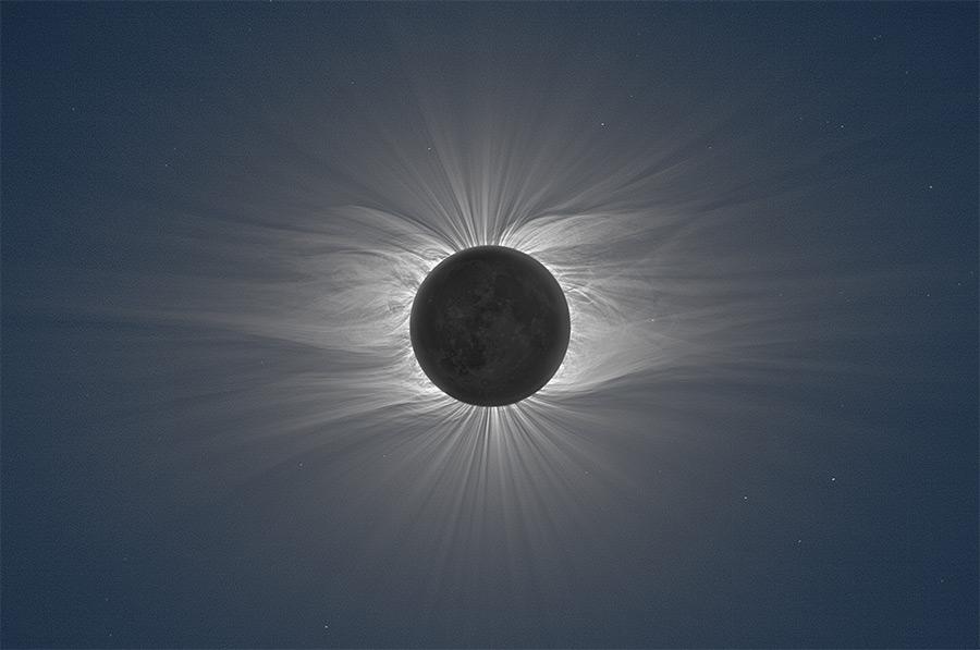 The Corona! The Sun s outer atmosphere! Visible only by blocking light from the photosphere!