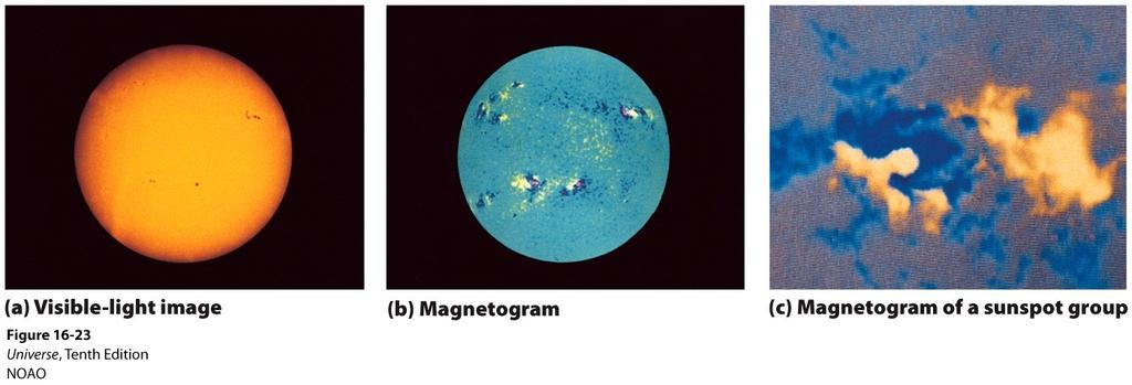 The Sun's Magnetic Cycle and Sunspots The gas in the Sun is actually a plasma where the electrons move independently from the ions. A magnetic fields deflect electrical charged particles.