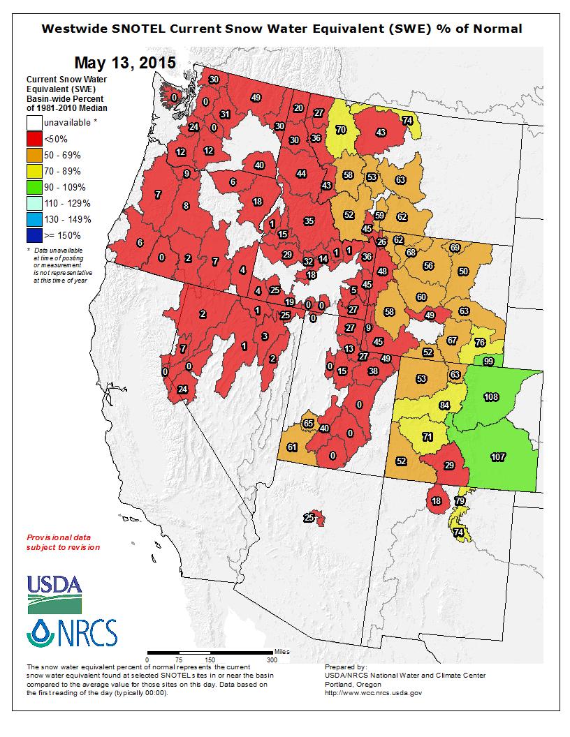 El Paso, Lincoln, Crowley, Otero and Baca Counties were drier, seeing between 50 90% of normal April precipitation.