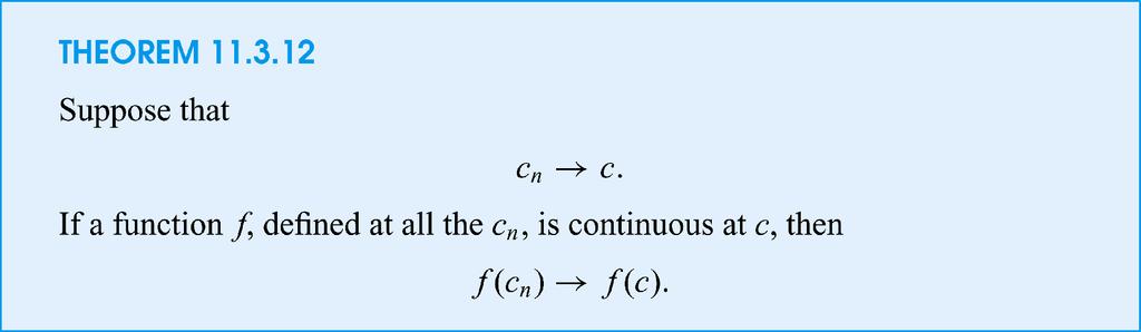 Limit of A Sequence Continuous
