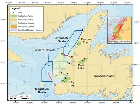 After Enachescu, 2013 Source: C-NLOPB Lands of Interest Western Newfoundland Large area totaling 10,638 km 2 (2,600,000 Acres).