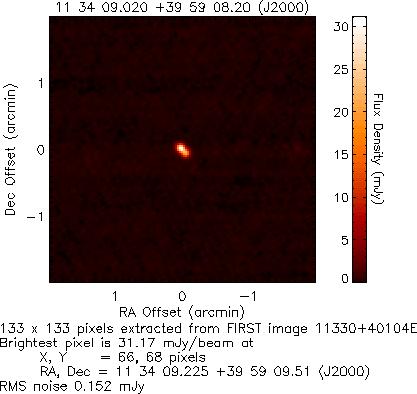 21 Fig. 12. FIRST Survey image of a strong type II quasar candidate now identified as radio-loud.