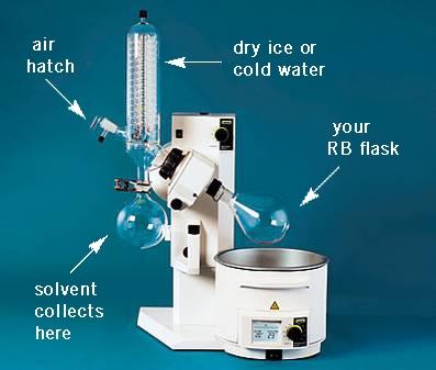 Lab 6 Guide: Extraction (Sept 29 Oct 5) Page 4 of 8 Rotovap Tips Some general tips when using a rotovap: The rotovap is glass under pressure, so always wear goggles- there s a slight chance the glass