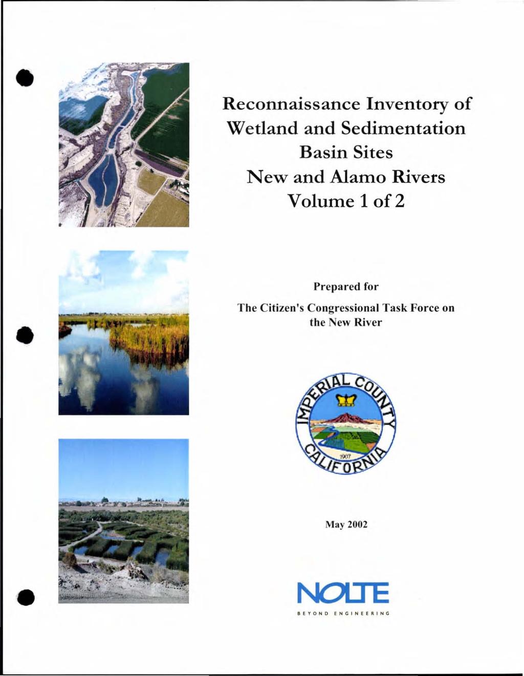 Reconnaissance Inventory of Wetland and Sedimentation Basin Sites New and Alamo Rivers Volume lof2