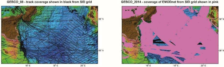 GEBCO_2014 Grid Example comparison between previous grid GEBCO_08 and GEBCO_2014 Further comparison imagery and data set