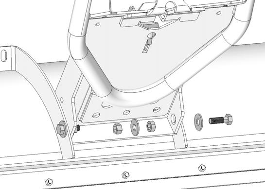 3. Place the assembled lever bracket, onto the blade hinge as shown in Illustration 3. 4. Install spacer, Item #22 and fasteners, Item #12 and #5.