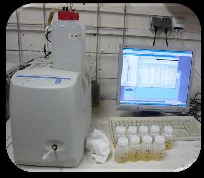 ICS-90, Dionex Ion chromatograph Device for ion analysis in modification for assessment of standard ions (Cl -, F -, NO 3 -, NO 2 -, SO 4 2-, PO 4 3- ) in