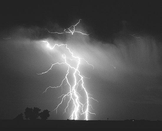 Streak, lightning can be observed cloud to cloud in addition to "sheet lightning" a shapeless flash between clouds.