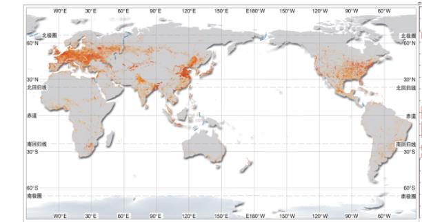 Population in 2000 World bank data Artificial surface in
