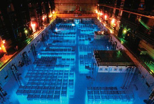 Cherenkov radiation: example spent nuclear fuel