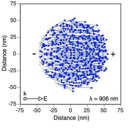 9 Figure S4 Polarization of a disk nanoparticle with a 100 nm diameter and a 7 nm height.