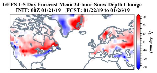 Troughing and/or cold temperatures will bring widespread new snowfall to Europe, Turkey, Central, Northern and Eastern Asia (Figure 4).