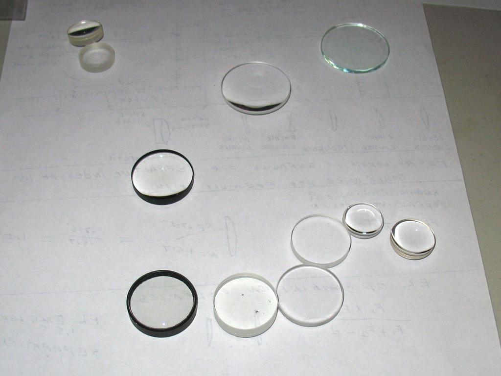flat. Below: A series of lenses for