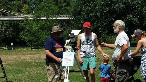 Our first, held on July 15th, was the subject of a major article in the Register-Guard a couple of days beforehand and a TV news story on KMTR and KVAL the evening of the star party.