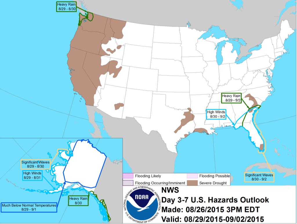 Hazard Outlook, Aug 29- Sep 2 http://www.cpc.ncep.