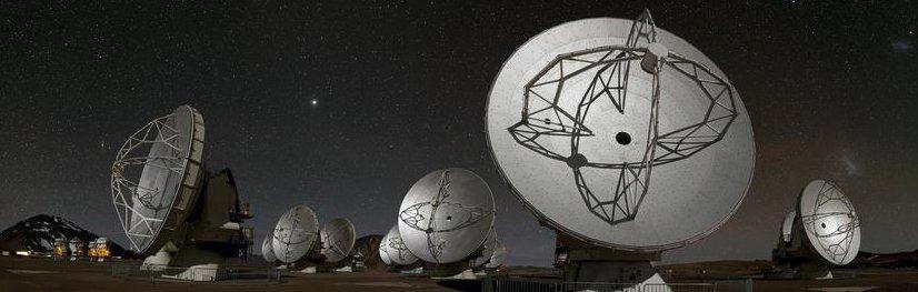Fig. 1: ALMA Observatory by night (http://www.almaobservatory.org).