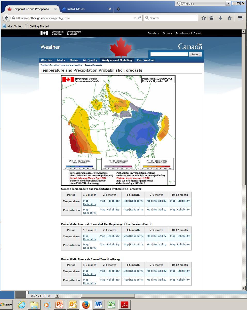 Environment Canada s Operational Seasonal