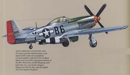 P-51 Mustang Maximum L/D Example ( C D ) L / Dmax 0.036 Wing Span 37 ft (9.83 m) Wing Area 35 ft (1.83 m ) Loaded Weight 9, 00 lb (3, 465 kg) 0.0163 ε 0.
