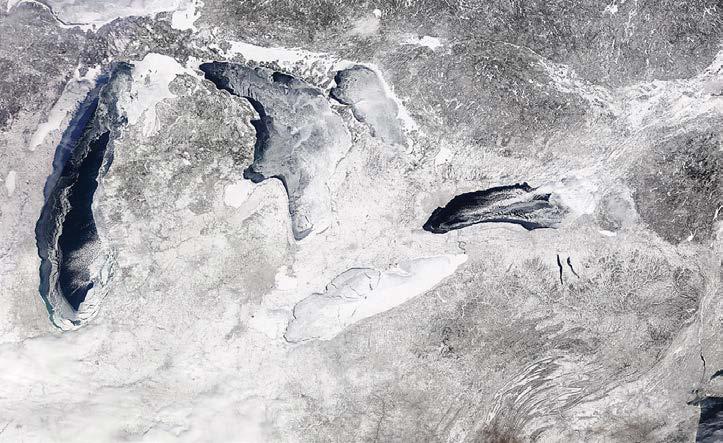 Image via Zach Hiris Ice-covered Lake Erie and