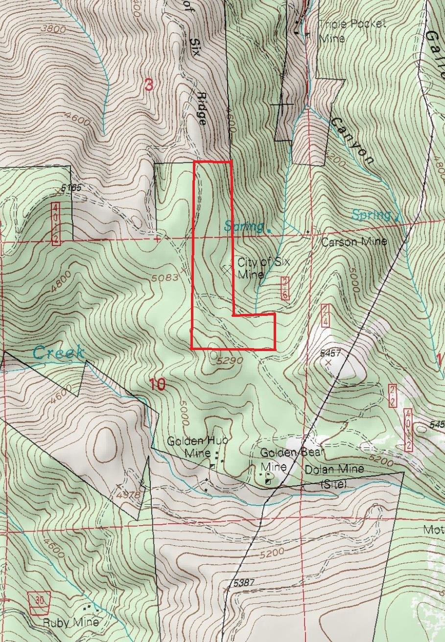 Hardrock deposit Claim Outline, Approximate location of Bald
