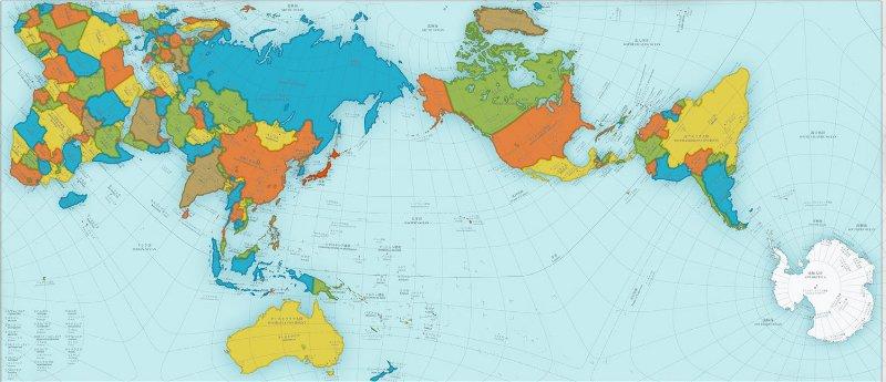 AuthaGraph Projection R. Buckminster Fuller Map Projection This map illustrates the world island nature of the earth s landmasses without an unnatural interruption.