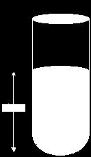 (b) The test tube is filled with water to a depth of d cm, as shown in the next diagram.