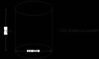 Q45. The diagram shows a cylinder. The diameter of the cylinder is 10 cm.