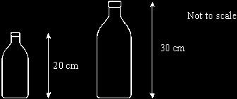 Q74. Two similar bottles are shown below.