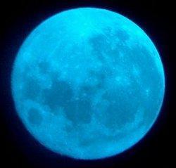 Blue Moon When there is more than one full moon in a month, the second moon is called a blue moon.