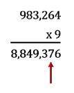 Here s one of them. Multiply 9 times any number, say 983,264. Pick one of the digits in the product. We ll pick the 7. Now add up the remaining digits. If the answer has more than one digit, add them.