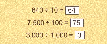 Chapter 1 looks at dividing by 10, 100, and 1,000, then by general 2-,3- and 4-digit round numbers.