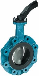 TECNICA DATA: ug type butterfly valve with threaded holes. This type enables the one-sided lugging of pipes.