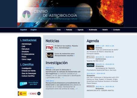 AstronomíA PARTNeRama Web page
