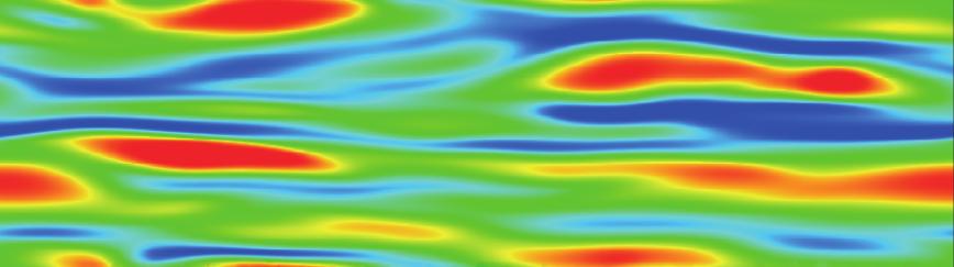 Direct numerical simulation of turbulent flows through concentric annulus 1275 Fig. 12 Instantaneous streamwise velocity fluctuation at y + = 10 (color online) and drag reduction rate is investigated.