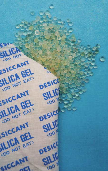 The silica gel helps control a variable. Testing a hypothesis also requires the control of variables.