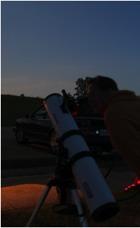 to be at, so they missed out on much of the viewing Ken pulled out three pairs of binoculars and started stargazing A couple of us stayed and checked out Ken