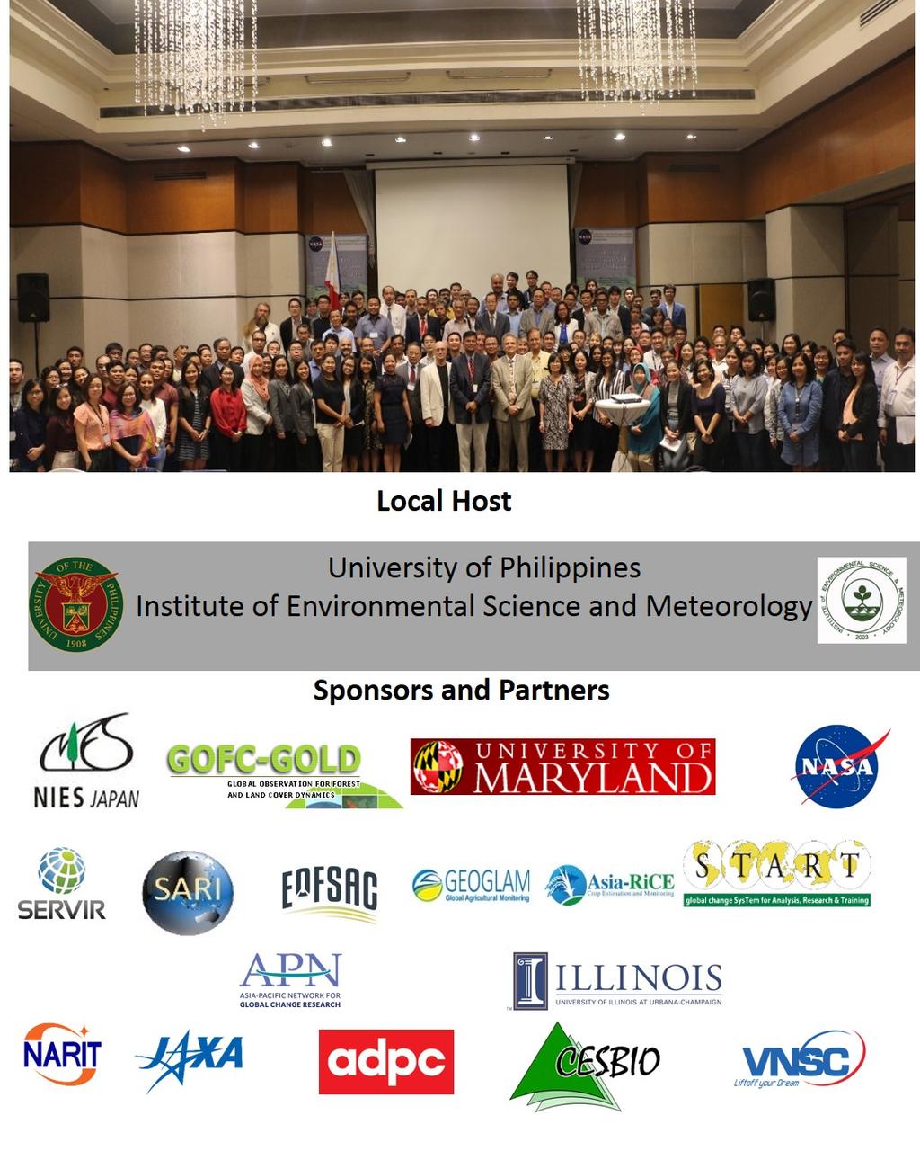 Quezon city, Philippines 28-30 th May, 2018 200-participants 3-day meeting with sessions on LCLUC, Agriculture and Land- Atmopsheric