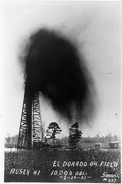 History of Oil Discovery and Exploration in South Arkansas Historic photograph of the S.T.