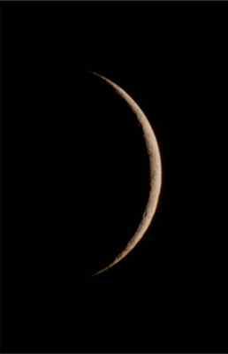 Each night, the crescent gets larger - this is