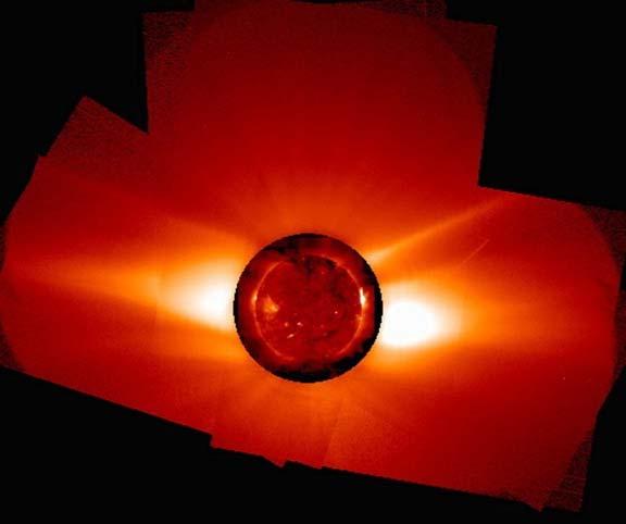 Solar corona and atmosphere X-ray composite