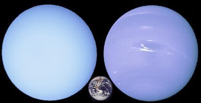 (2) Neptune appears blue because of Similar to Uranus,