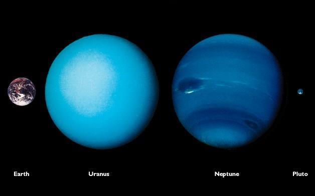 gas and clouds However, Neptune is darker blue than Uranus,