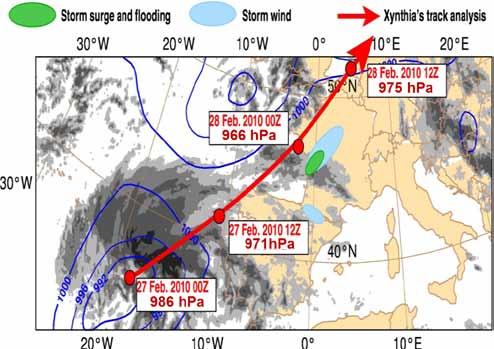 Extratropical Cyclone Xynthia Largest impact on