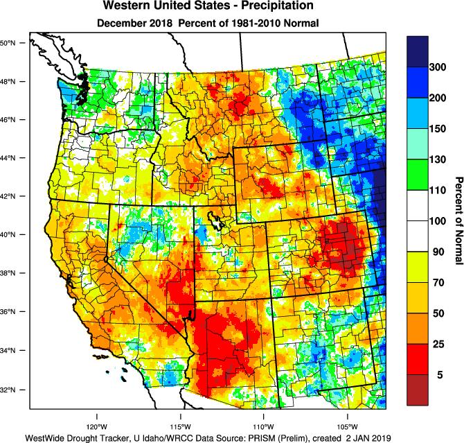 The winter rain deficits are adding up for the majority of the western US contributing to ongoing drought concerns, especially in the PNW.