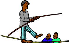 Conceptual Example A person balancing on a tightrope or other tenuous object may put their arms outward to balance. They may even carry objects to help them stay balanced.