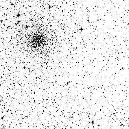 Fig. 1. Digital Sky Survey image of NGC 2158 showing the field of view of the 4Shooter. The chips are numbered clockwise from 1 to 4 starting from the bottom left chip. NGC 2158 is centered on Chip 3.