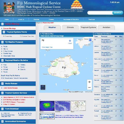 Pacific meteorological agencies are using the GSMaP for real-time