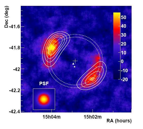 SN 1006 @ TeV HESS observations Bipolar morphology, rim thickness compatible with PSF Faint TeV source: 1% ofcrab Flux Morphology strongly correlated
