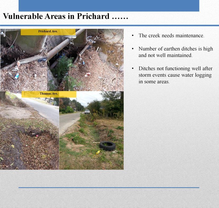 Notes: The pictures here show that the creek needs maintenance.