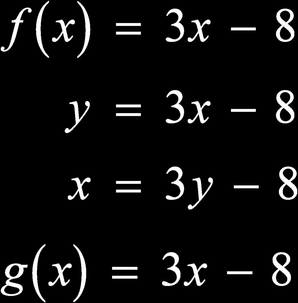 Eplain. In Eercises, solve f for. Then find the input(s) when the output is.. f +. f. f In Eercises, find the inverse of the function. Then graph the function and its inverse. f +. f +. f 7.